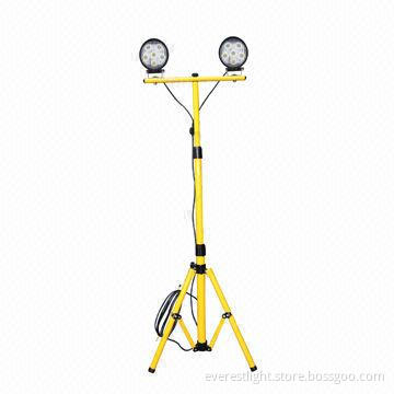 Dual-head 6x3W Industrial Mobile Construction Light, DC and DC as Optional